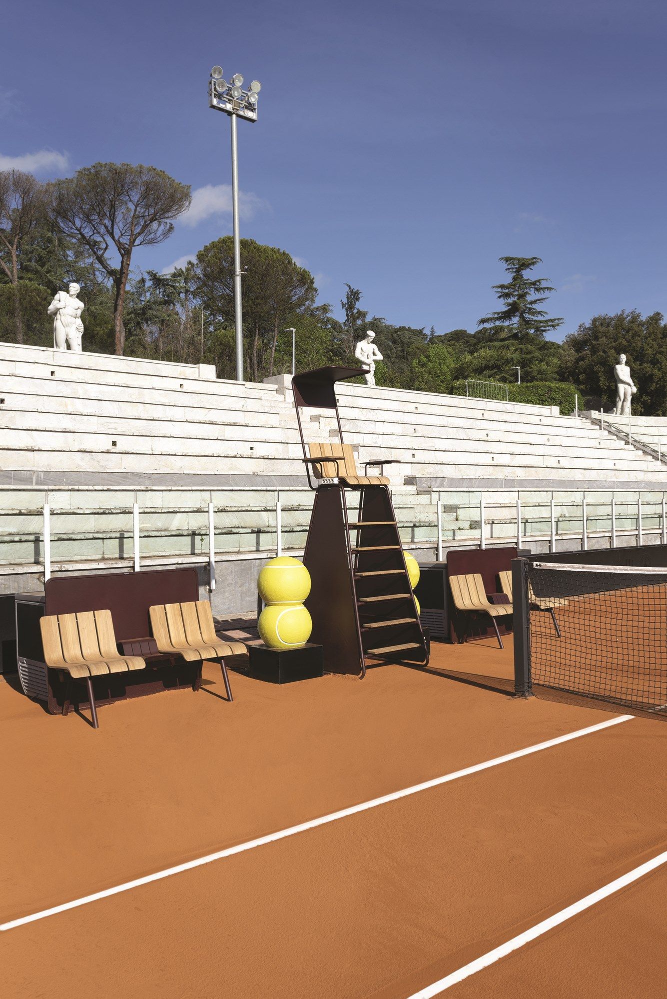 Алюминиевая и деревянная скамья со спинкой Ethimo Ace ARCH-00122616 - Вид №3