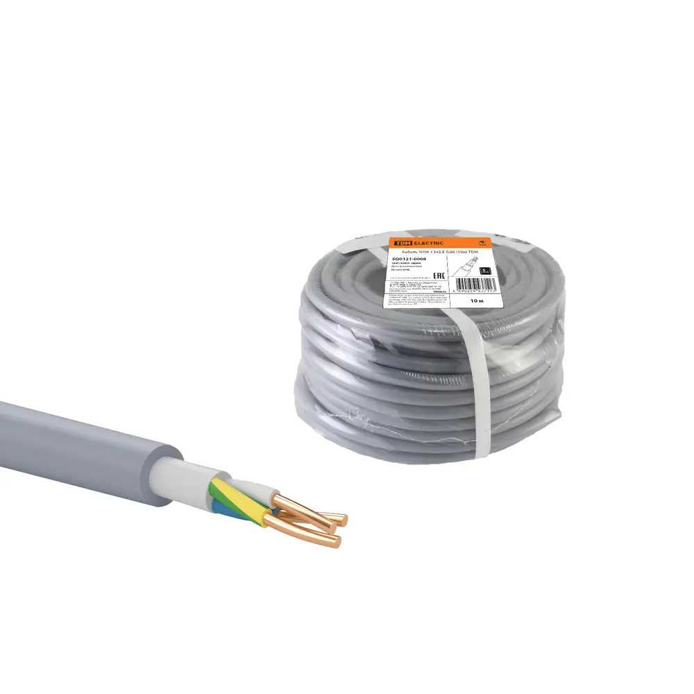 Кабель Tdm Electric NYM 3x2.5 10 м ГОСТ цвет серый 84574127 STLM-2009104  - Вид №2