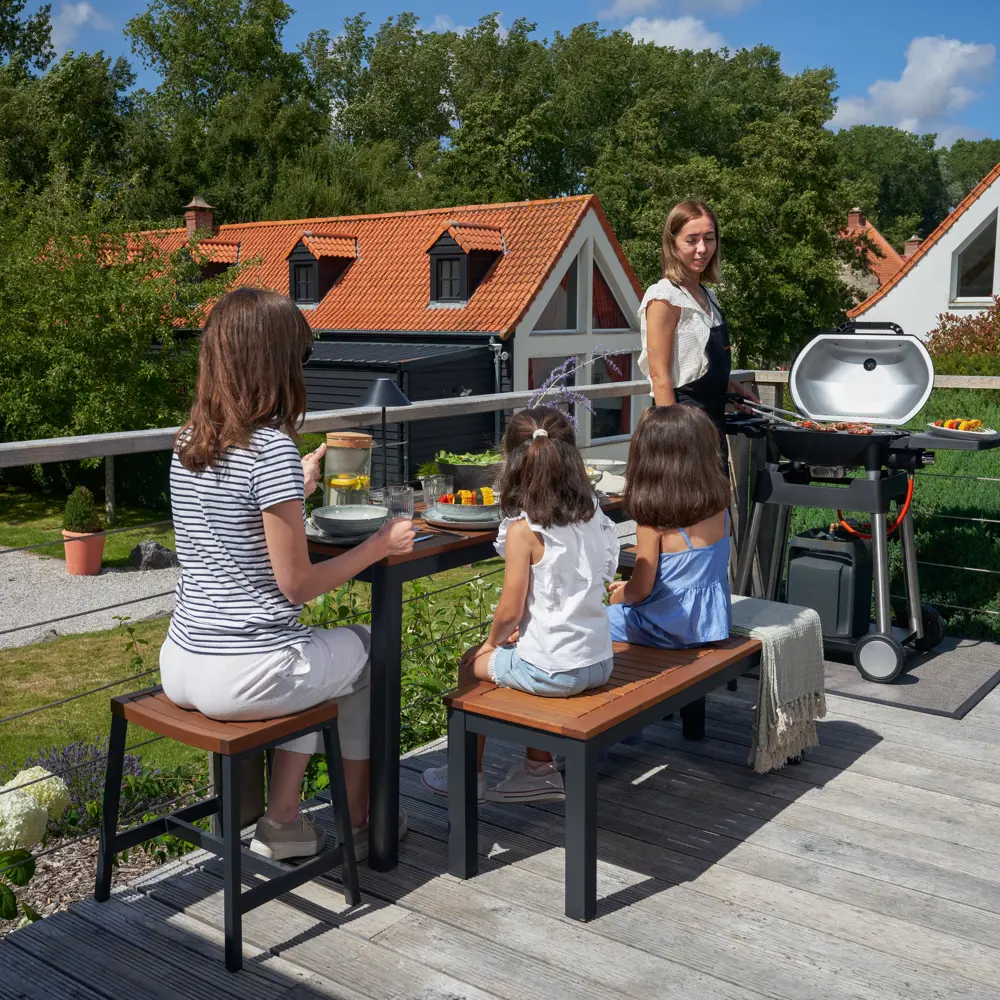 Скамейка балконная Naterial Oris 130/45 43x38x118 см алюминий цвет эвкалипт STLM-2212089 - Вид №9