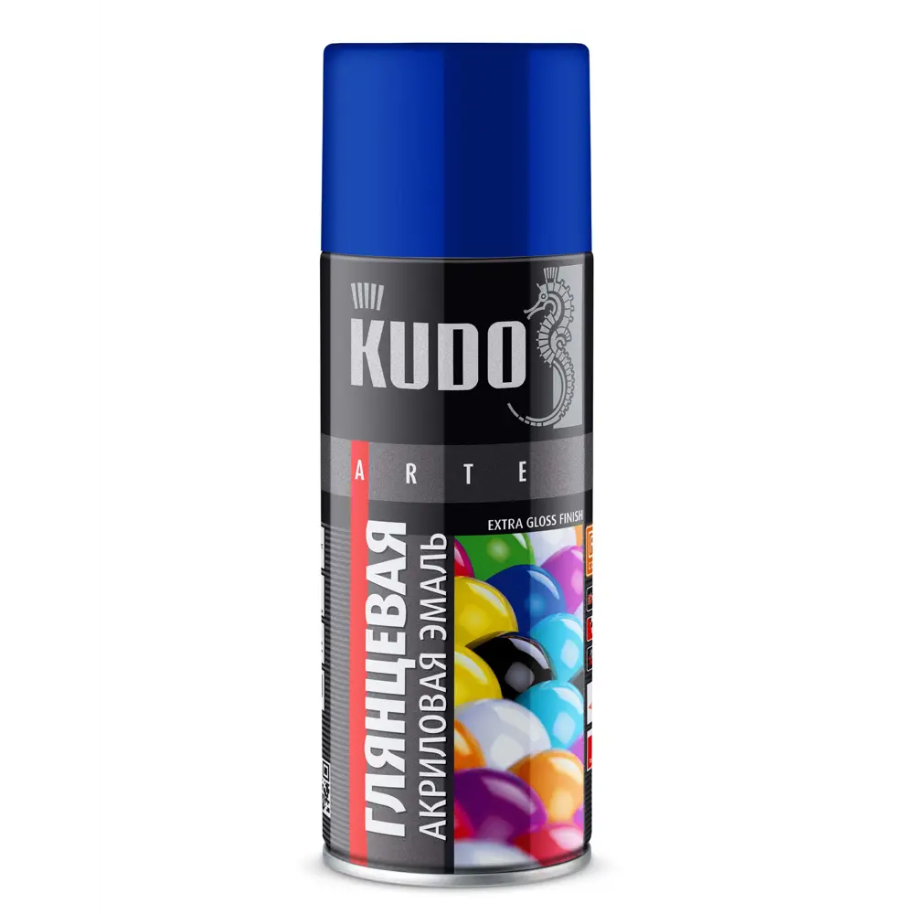 Эмаль аэрозольная универсальная KUDO акриловая глянцевая цвет синий 520 мл STLM-2150539