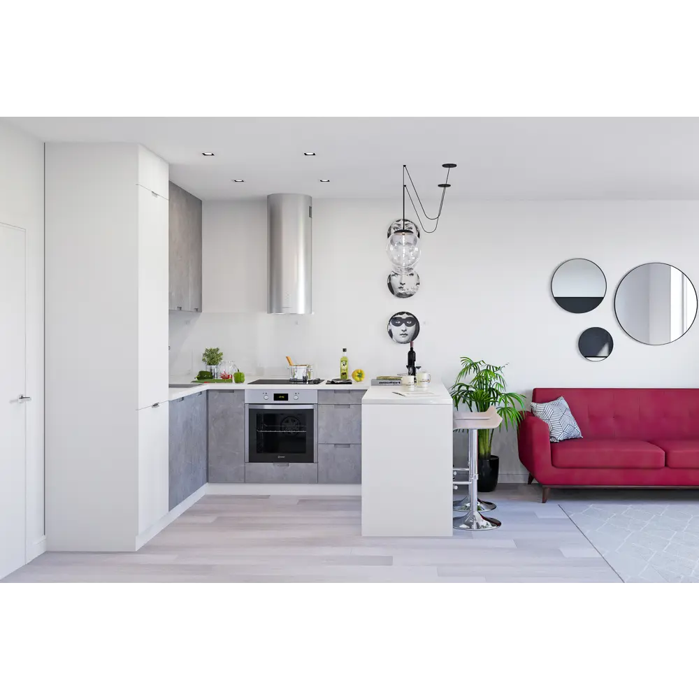 Фасад для кухонного шкафа Берлин 59.7x25.3 см Delinia ID МДФ цвет серый STLM-2123906 - Вид №6