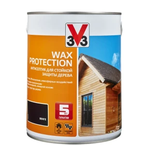 98294363 Антисептик алкидный для дерева V33 WAX PROTECTION с добавлением воска полуглянец венге 2.5 л STLM-1389872