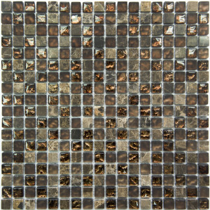 Мозаика стеклянная с вкроплениями природного камня S-834 SN-Mosaic Exclusive