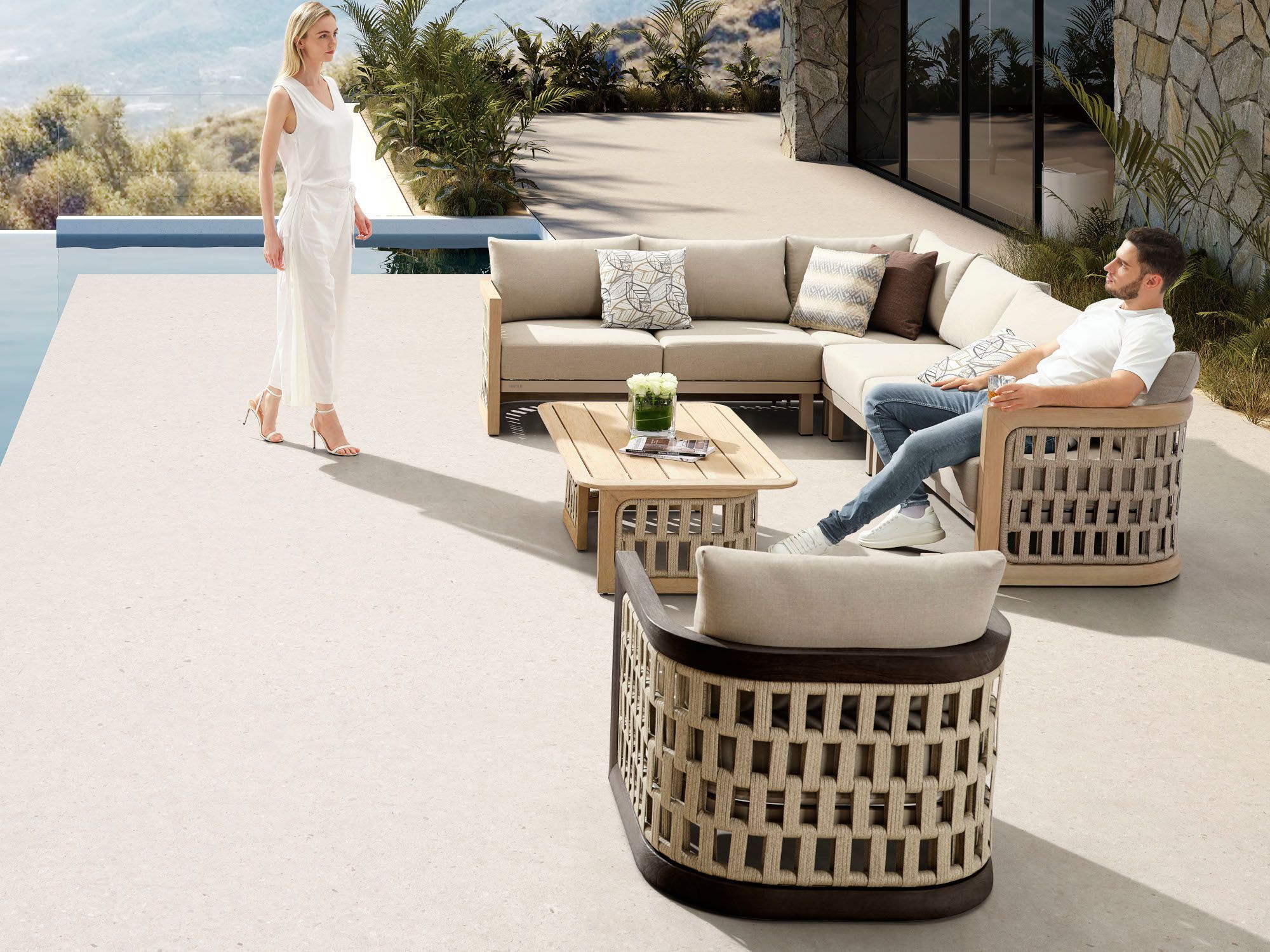 Гостиная сад ТИК и ткань набор HIGOLD Riva ARCH-00061945