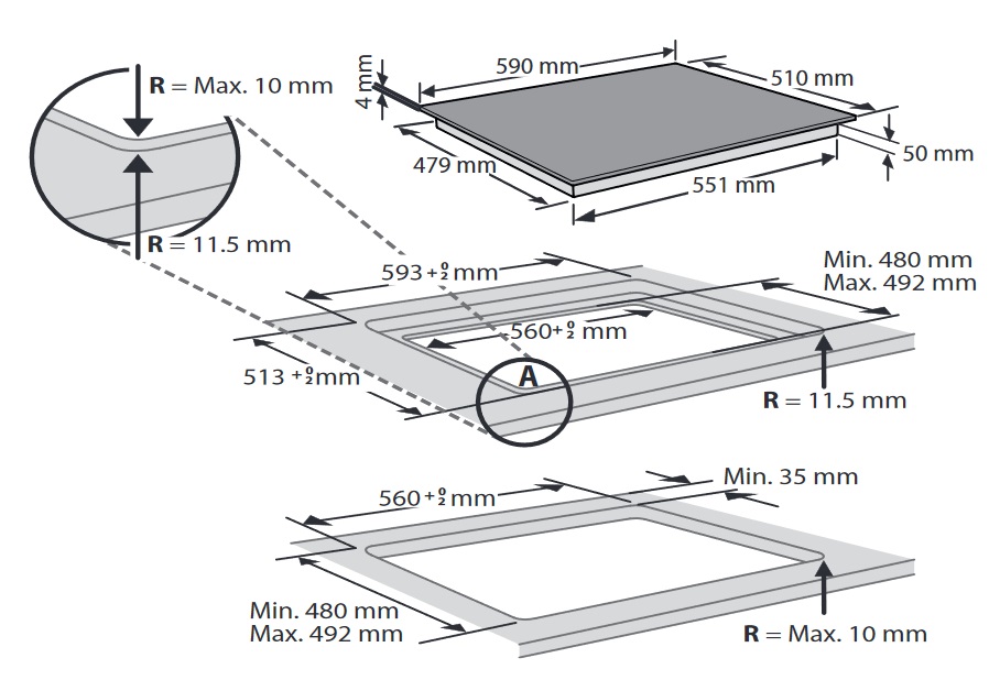 5331837 Индукционная варочная поверхность Hotpoint HB 8460B NE/W STDN-0052358 - Вид №6