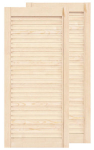 90538028 Двери жалюзийные деревянные 850х394х20мм сосна Экстра комплект из 2-х шт STLM-0270928 TIMBER&STYLE