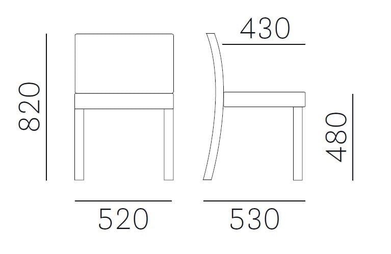 Мягкий дубовый стул с мягким сиденьем Pedrali Glam ARCH-00097330 - Вид №1