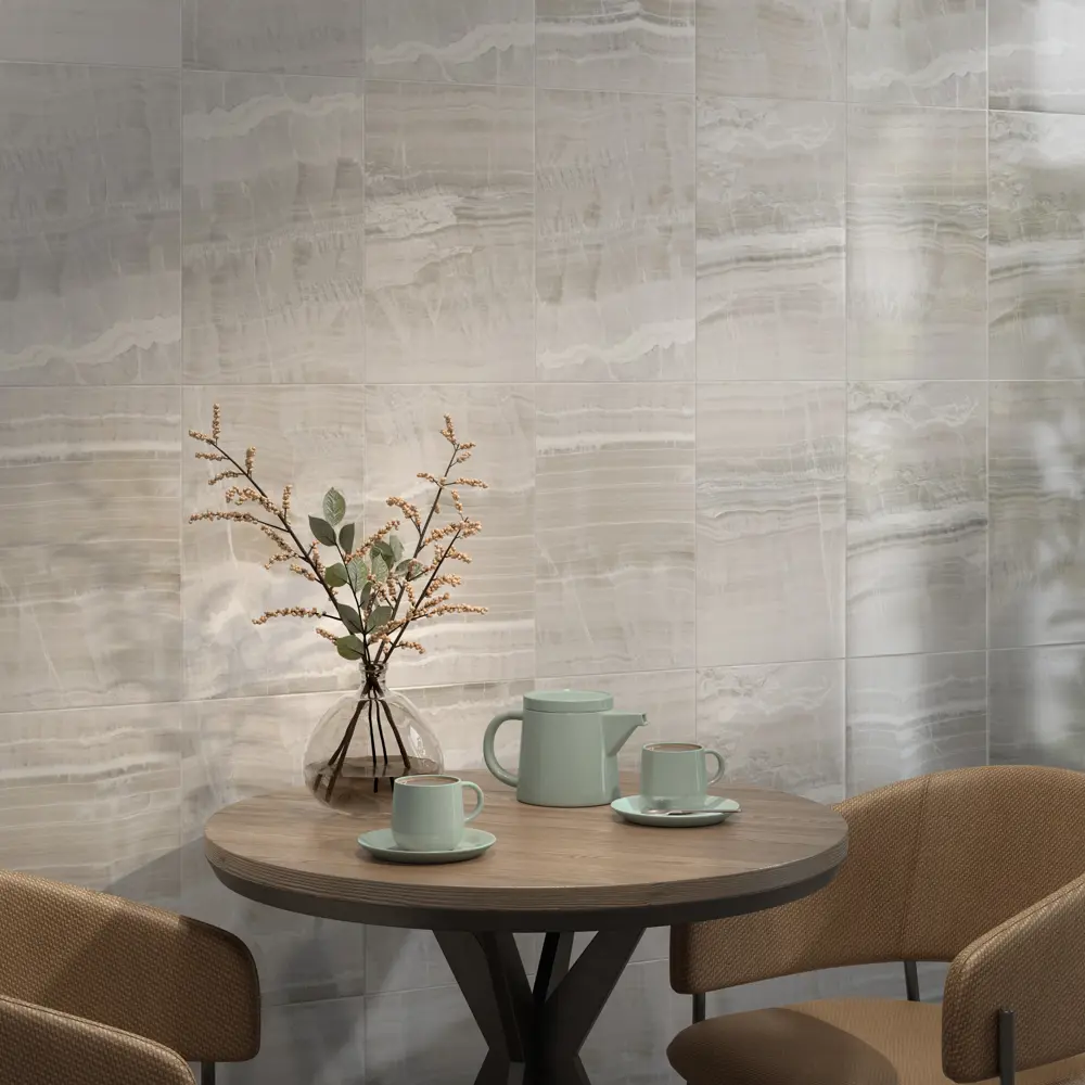 Плитка настенная Kerama Marazzi Тибр 25x40 см 1.1 м² глянцевая цвет бежевый STLM-2094531 - Вид №4