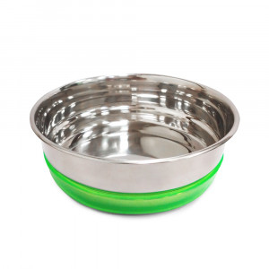 ПР0056888 Миска для собак металлическая с салатовой резинкой 300мл TRIOL