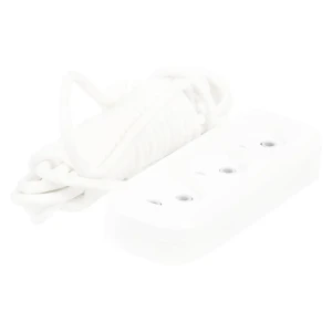 Удлинитель без заземления Lux 3 розетки 5 м цвет белый