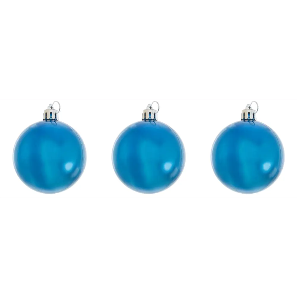 Набор ёлочных шаров 3 шт, 6 см, цвет синий Santreyd STLM-2016005