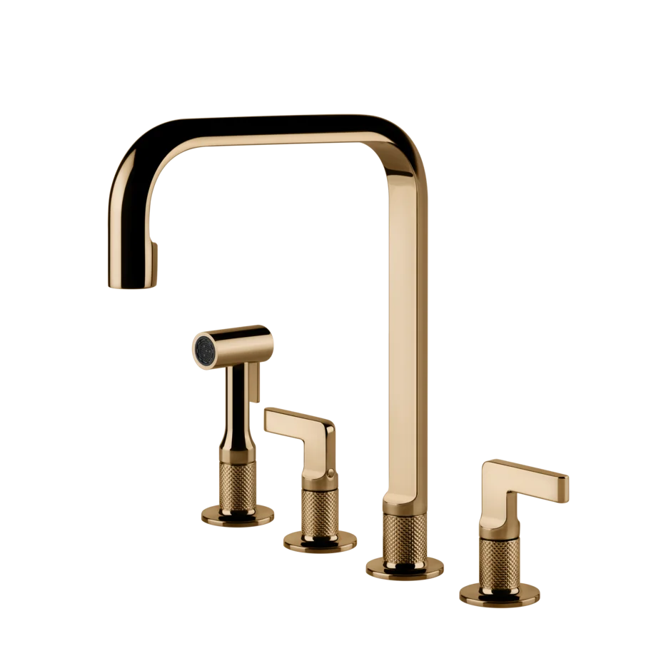 Смеситель для раковины 58703 735 Gessi Inciso ТЕПЛАЯ БРОНЗА PVD 58703735