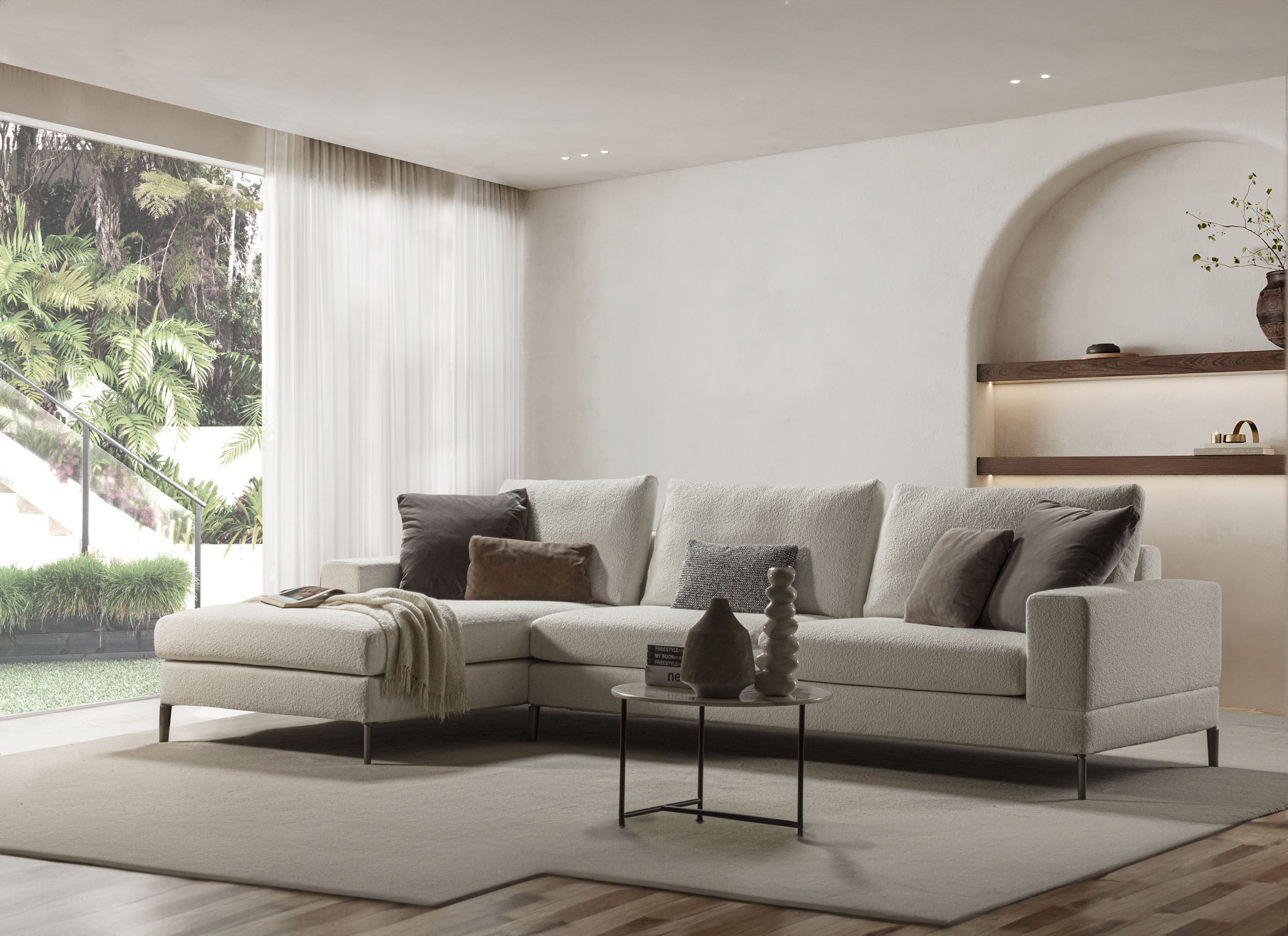 Съемный тканевый диван с полуостровом GRUPPO FOX день Фокса ARCH-00013837 - Вид №1