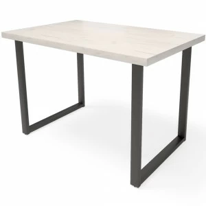 Обеденный стол прямоугольный белый дуб 120 см "Лофт" Н light B MILLWOOD RAW 134426 Белый
