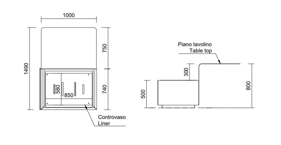 Модульная скамья из оцинкованной стали со встроенной плантатором и велосипедной стойкой Studio Città RESTÒ ARCH-00084567 - Вид №6