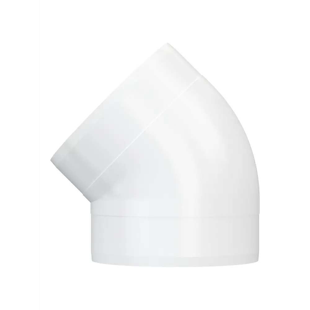 Колено круглое Fonet D125 мм 45 градусов пластик STLM-2019075 - Вид №2