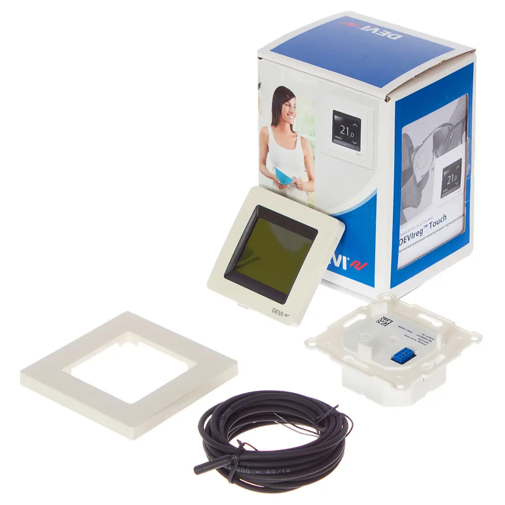 Терморегулятор для теплого пола Devireg Touch цифровой, 3680 Вт, цвет бежевый STLM-2211437 - Вид №2