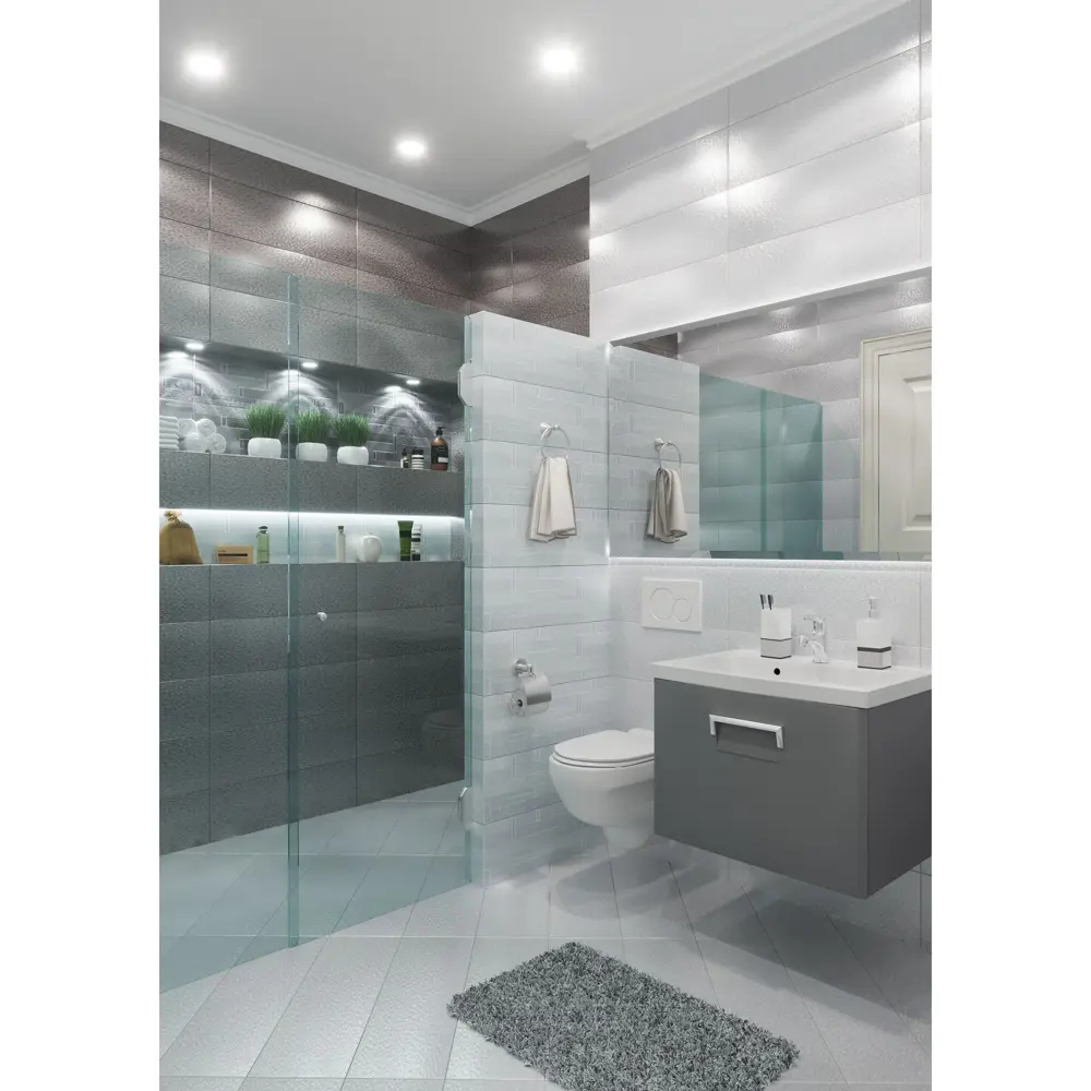 Плитка настенная Emigres Detroit Gris 20х60 см 1.44 м² цвет серый STLM-2017232 - Вид №5