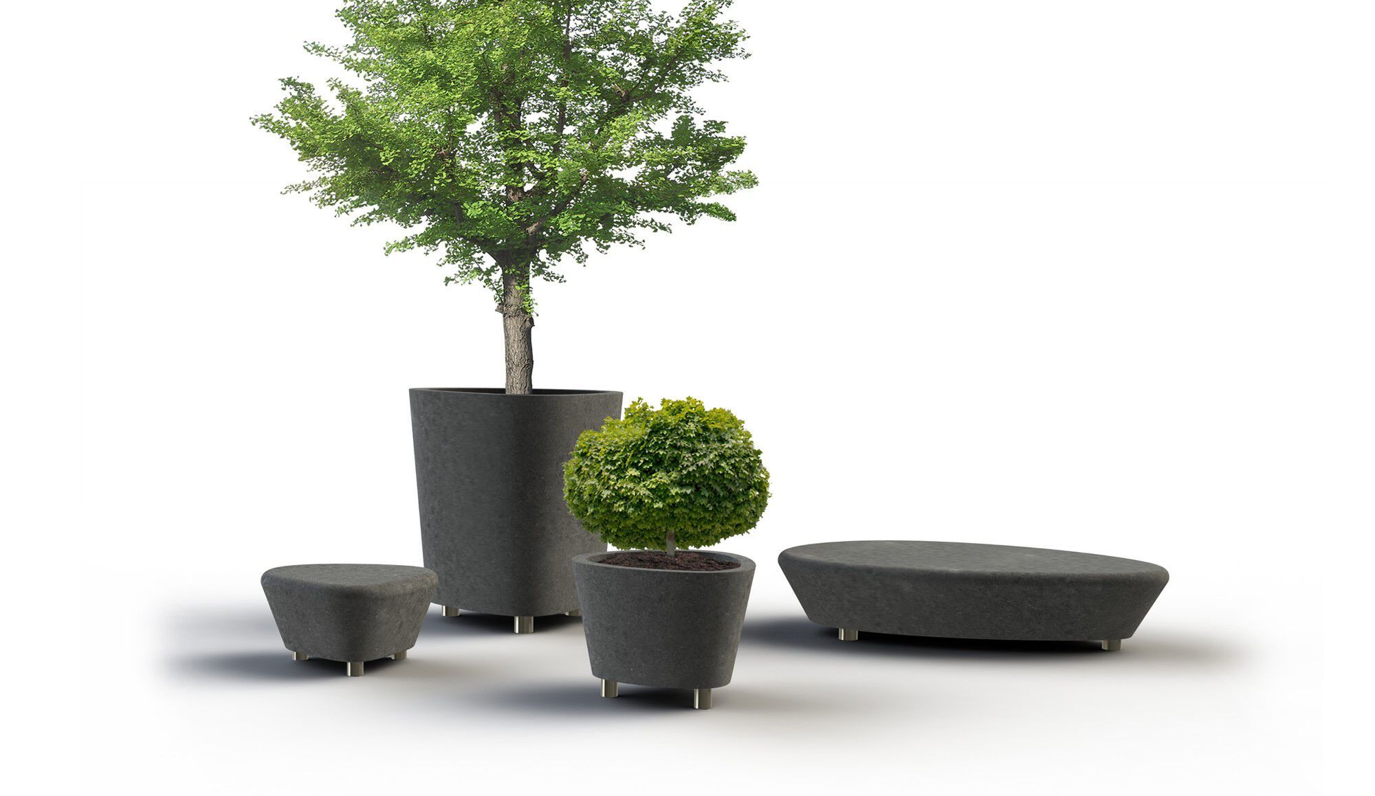 Низкая бетонная плантатор amop Dolma ARCH-00096191 - Вид №1