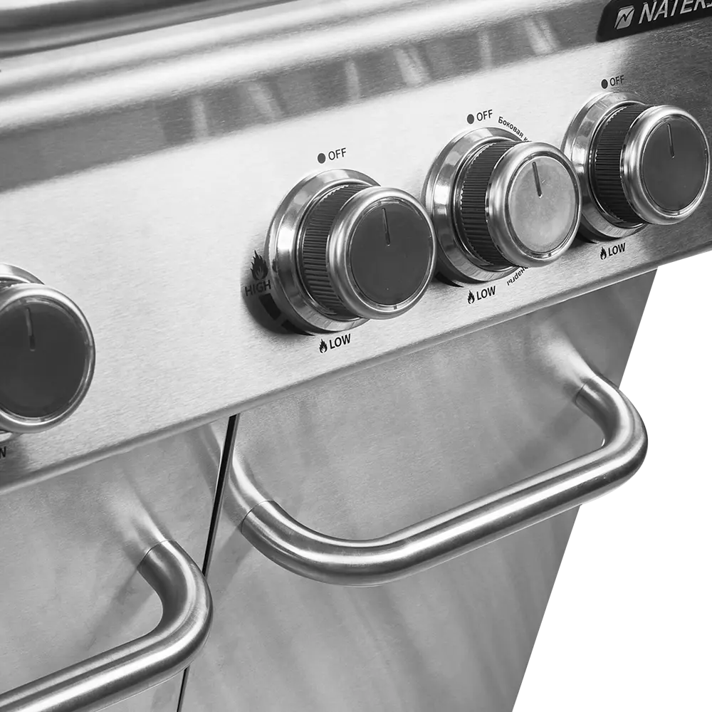 Газовый гриль Naterial Hudson 3-х конфорочный c дополнительной боковой конфоркой STLM-2190712 - Вид №9