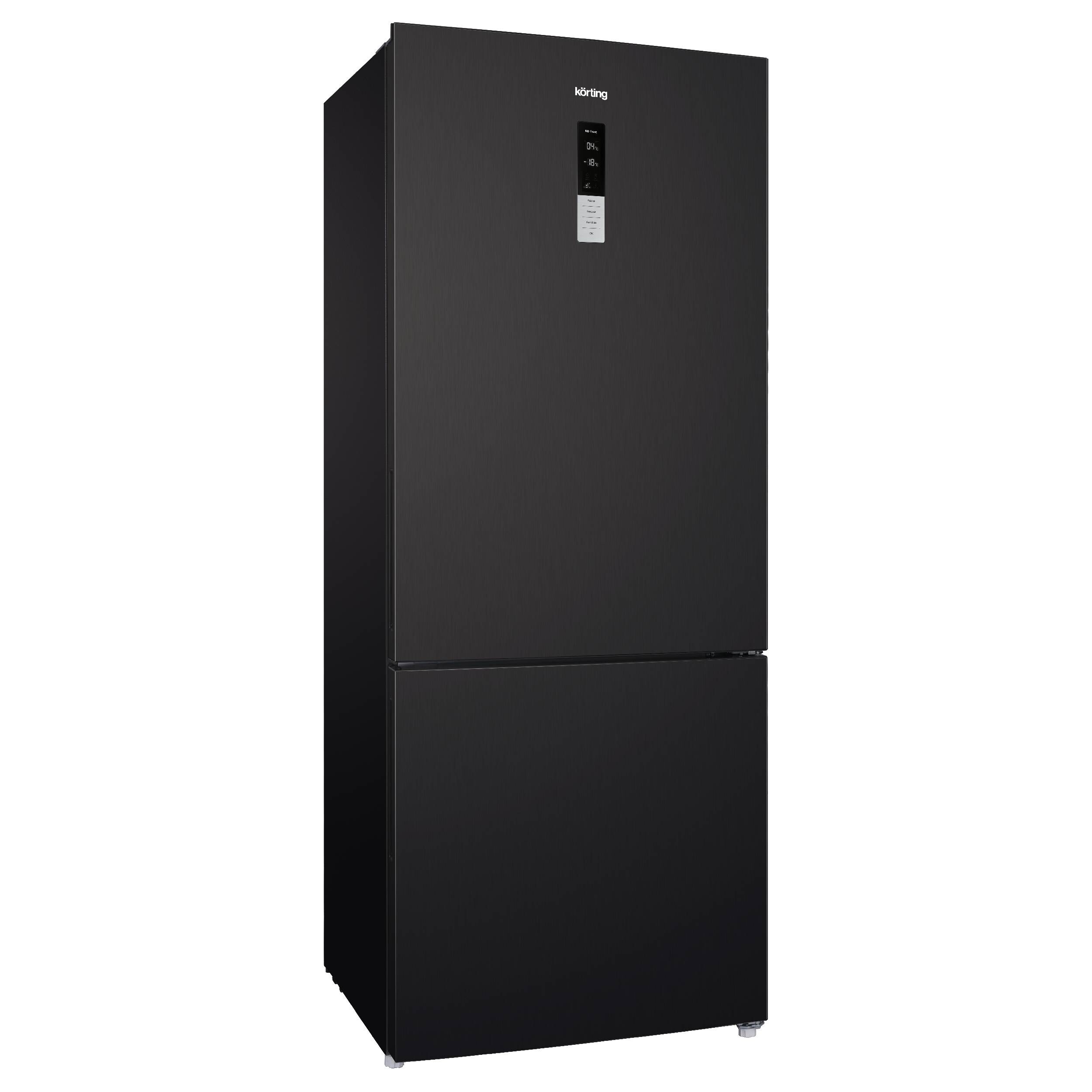 9158177 Холодильник с морозильником   Korting KNFC 72337 XN черный STDN-0140241