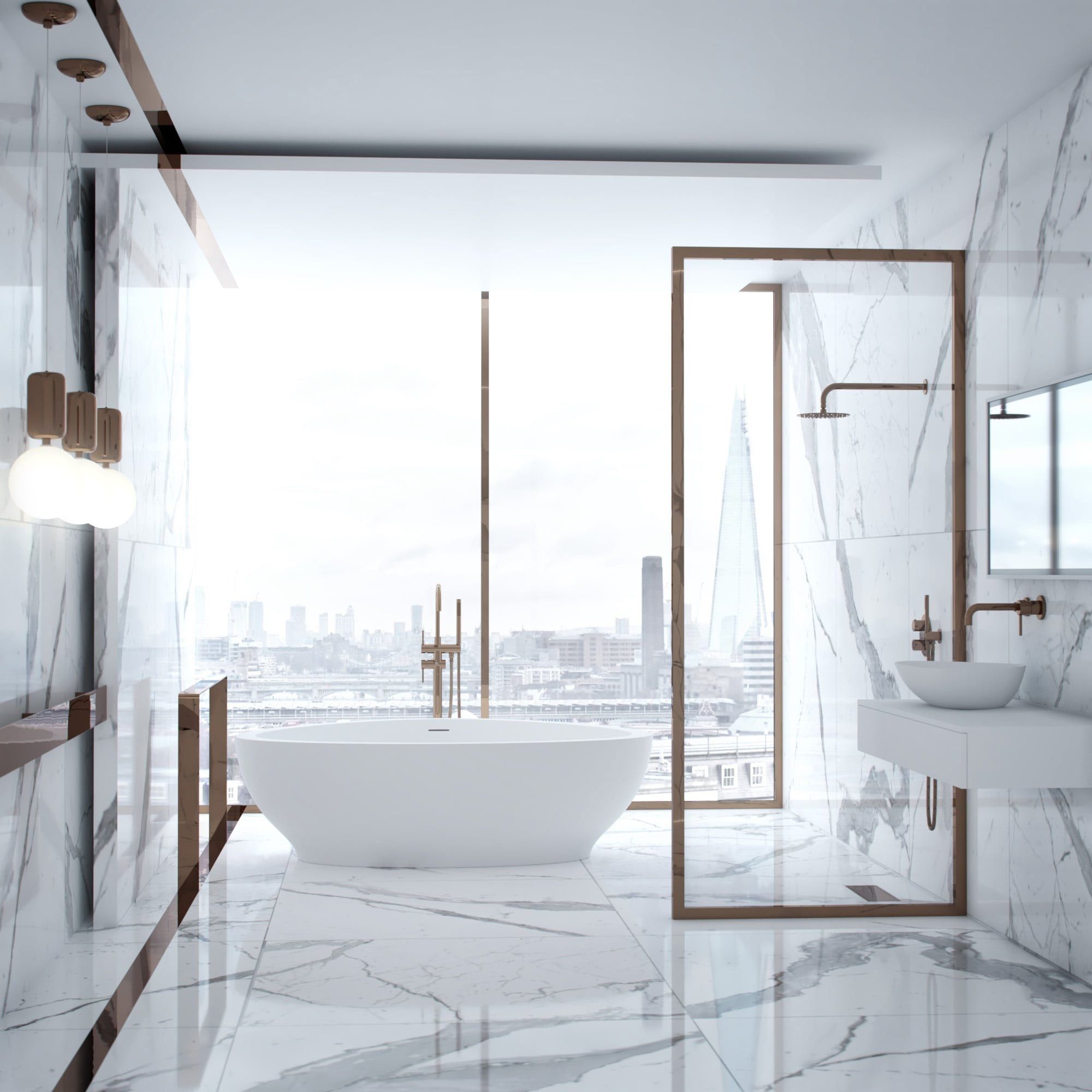 Треугольная ванна из смолы LUSSO ARCH-00135186 - Вид №1