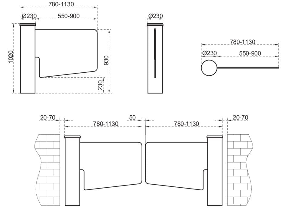 Турникет из нержавеющей стали CAME GLA1 ARCH-00127321 - Вид №1
