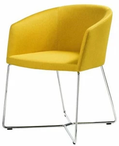 B&T Design Тканевый стул на санках с подлокотниками