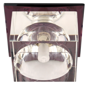 90647028 Светильник точечный встраиваемый FT 9256 l Куб под отверстие 45 мм 4 м² цвет фиолетовый/зеркало STLM-0322135 DE FRAN