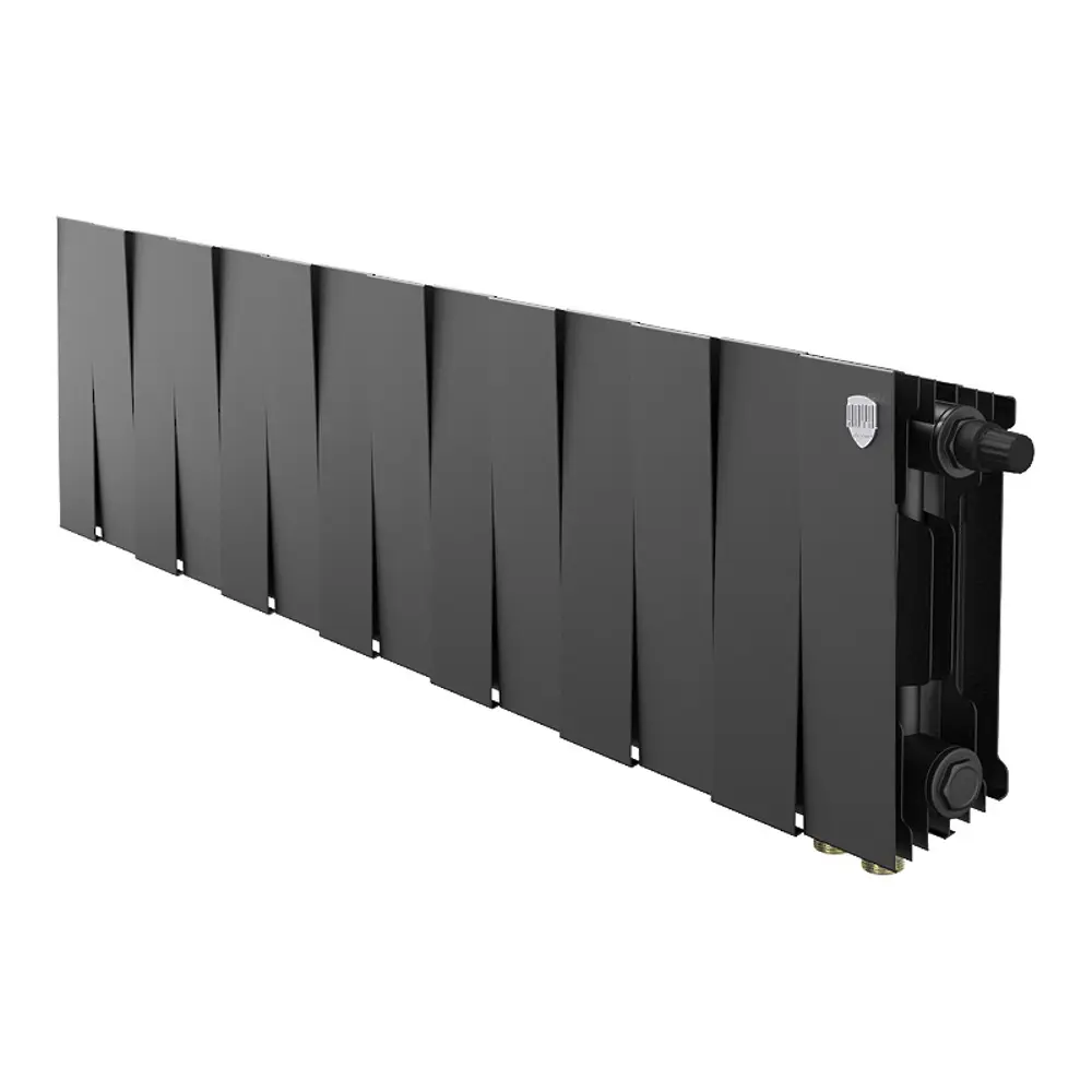 Радиатор секционный Royal Thermo Pianoforte VDR 200/100 14 секций нижнее правое подключение биметалл черный 86733739 STLM-2165768 
