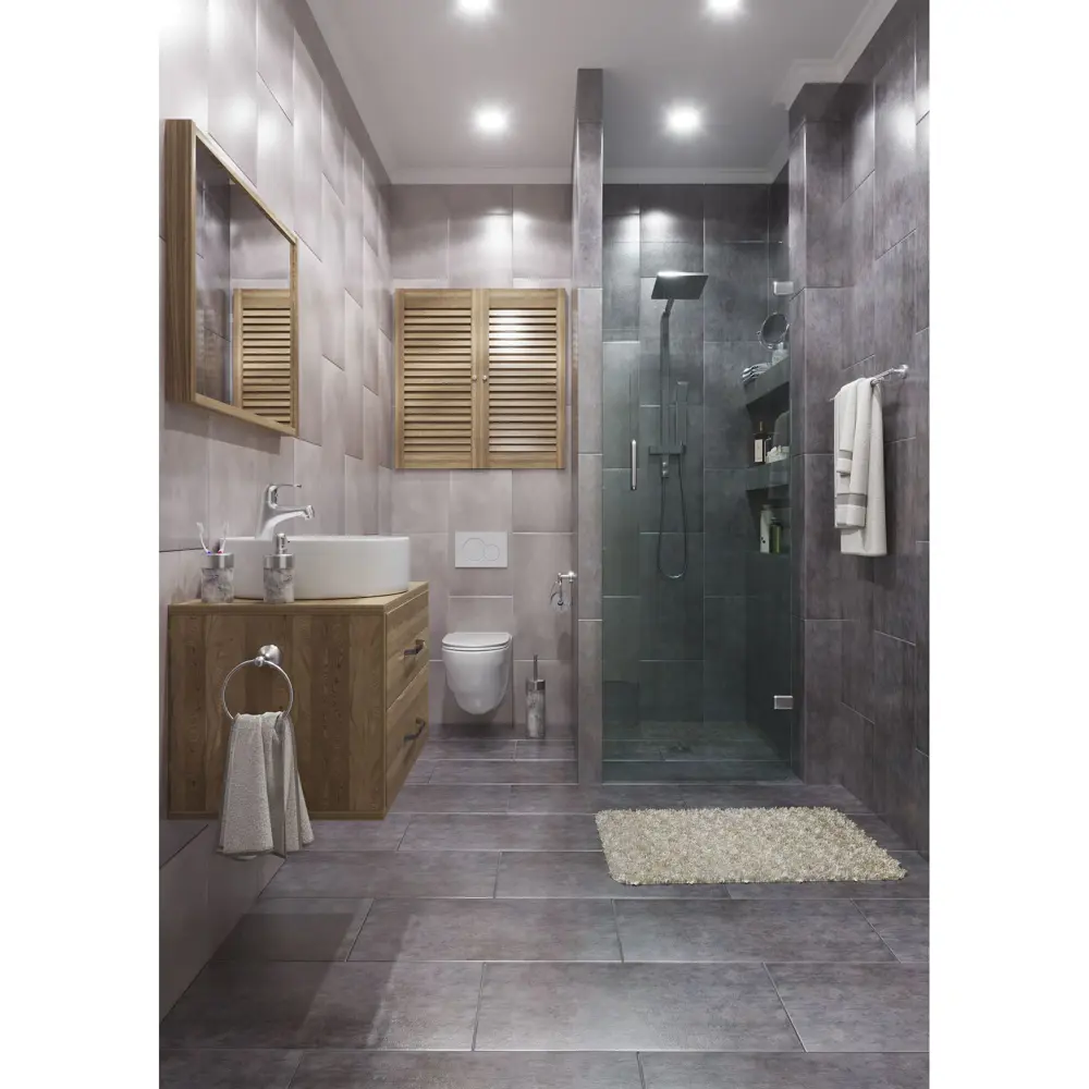 Плитка настенная Golden Tile Kendal 30х60 см 1.44 м2 цвет серый толщина 9 мм STLM-2144571 - Вид №7