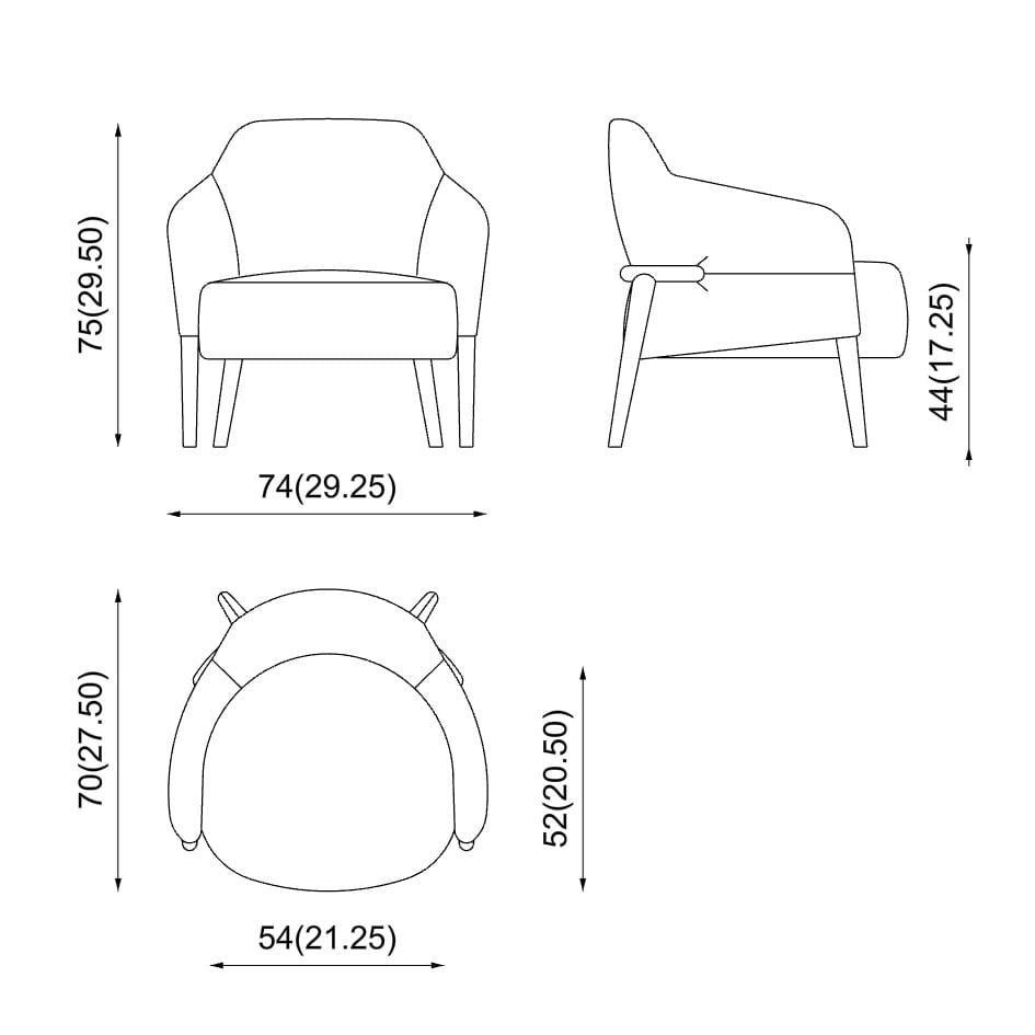 Кресло с подлокотниками PIAVAL TRENCH - Contract ARCH-00034733 - Вид №3