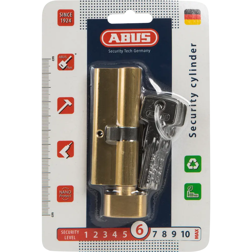 Цилиндр дверной ABUS KD6MM с защитой от взлома, золото 82441704 STLM-0027375 - Вид №2