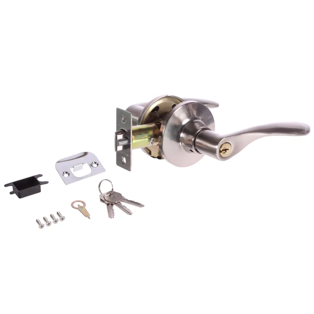 Ручка-защёлка Palladium 3901 SN ET, с ключом и фиксатором, ЦАМ, цвет матовый никель STLM-2096252 - Вид №1