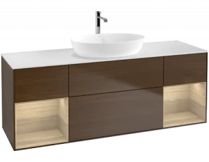 Villeroy&Boch Тумба под раковину Прямоугольная версия FD01PCGN Finion Walnut Veneer