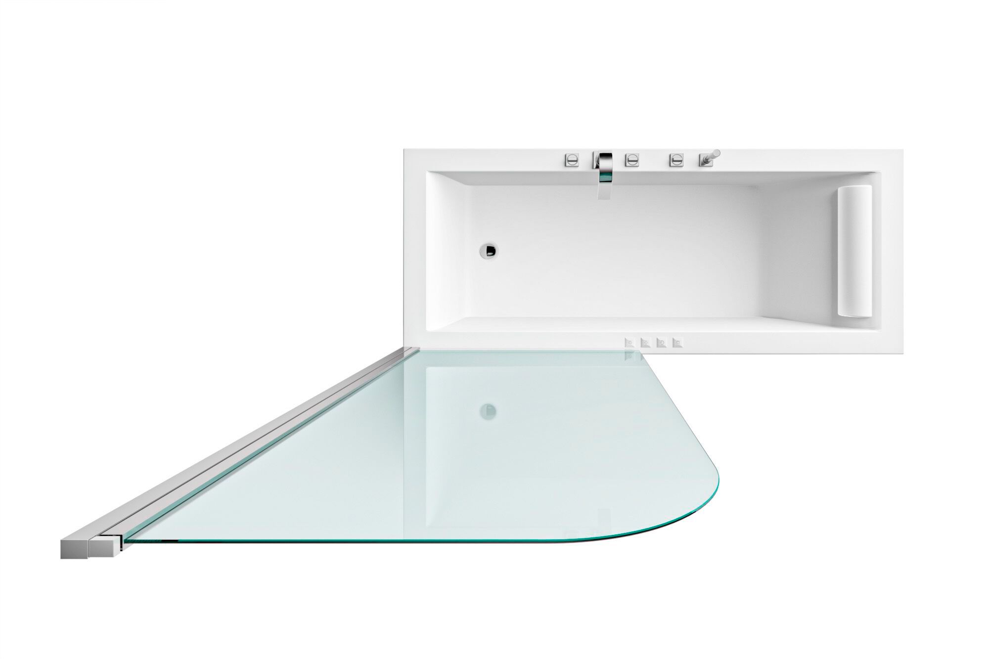 Алюминиевая и стеклянная стена ванны TAMANACO TSV51 ARCH-00042761 - Вид №3