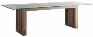 INTERNA8 Прямоугольный стол из дерева и стекла Vero