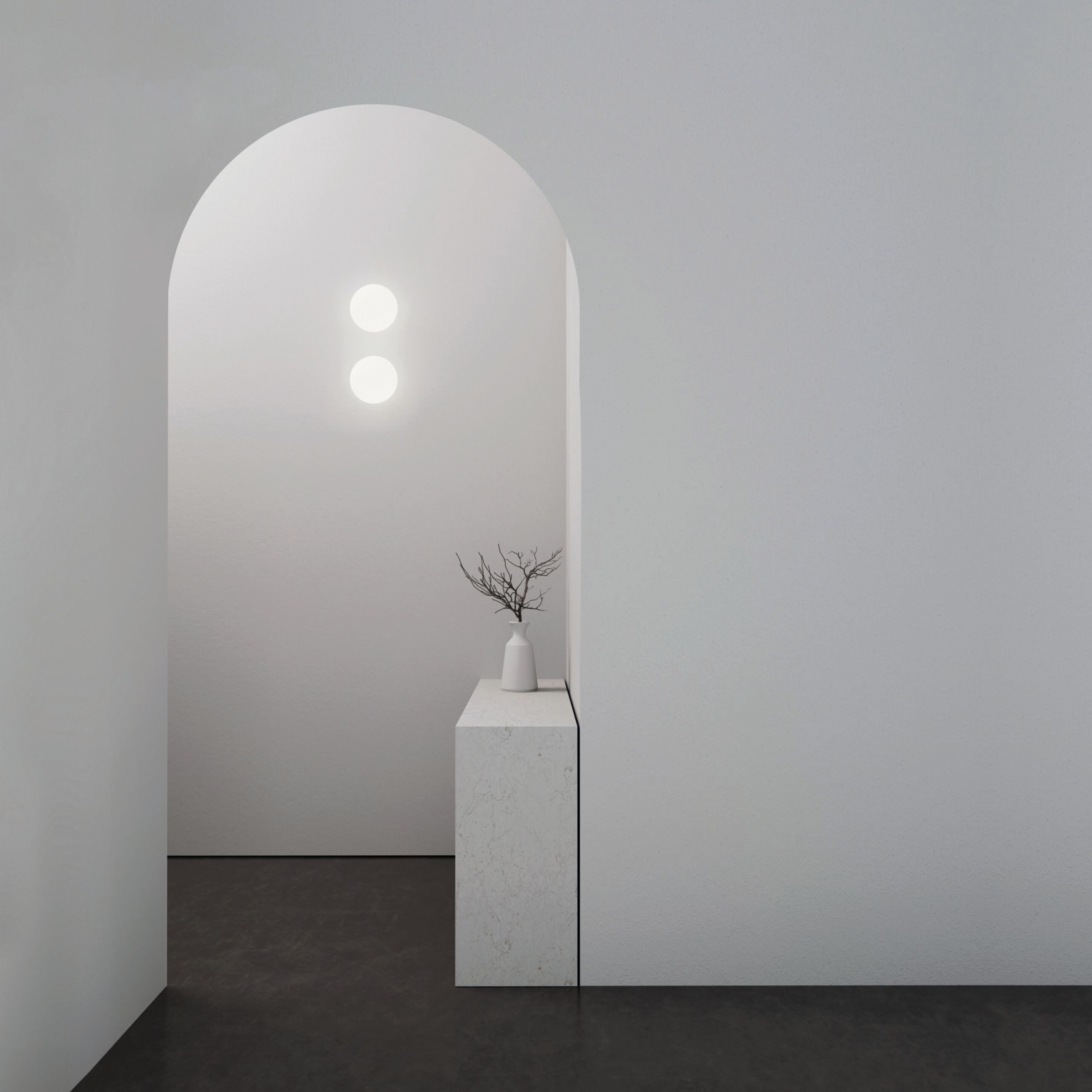 Светодиодный настенный светильник из опалового стекла DAVIDE GROPPI CALMA ARCH-00096905 - Вид №2