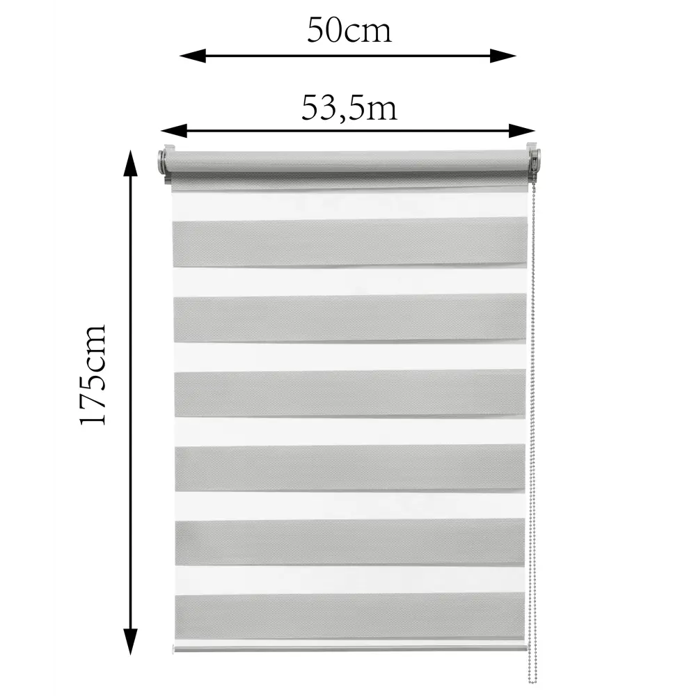 Штора рулонная день-ночь Inspire Siberia 50x175 см светло-серая Granit 5 STLM-2183645 - Вид №8