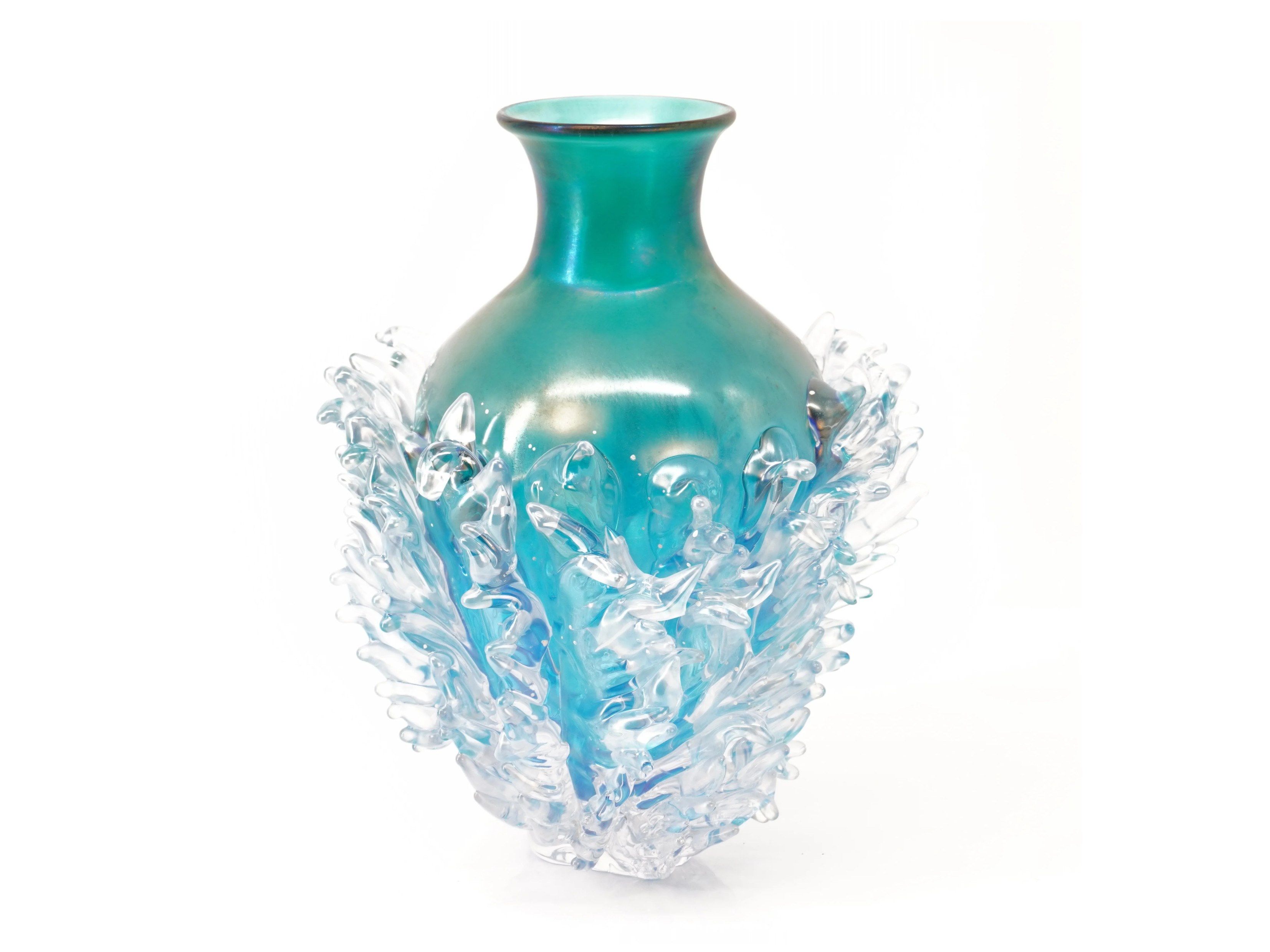 ВАЗа ручной работы из муранского стекла Wave Murano Glass плюм ARCH-00130209 - Вид №2