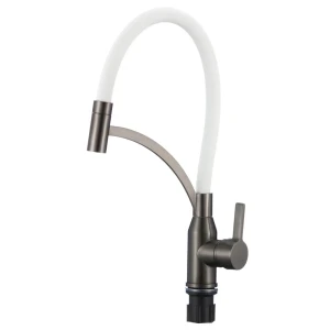 91930437 Смеситель для кухни Fmark FS8244Q-02 гибкий излив 20.2 см цвет графит STLM-1364942