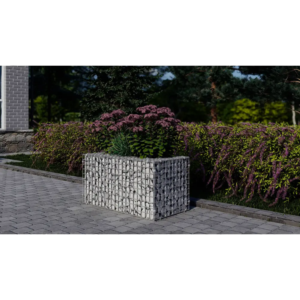 Габион - клумба 100x50x50 см оцинкованная сталь серый Santreyd STLM-2055937 - Вид №3