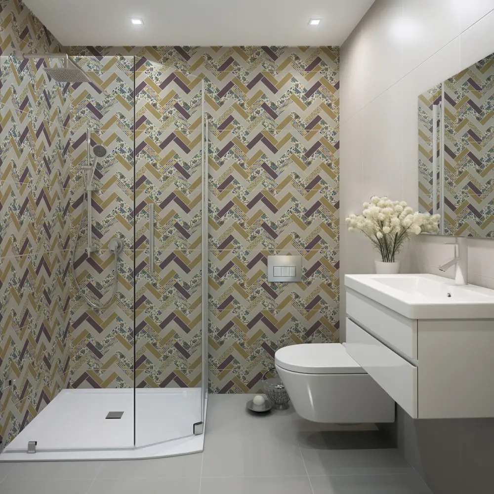 Стеновая панель ПВХ Восток бежевый 600x918x3 мм Santreyd STLM-2062451 - Вид №3