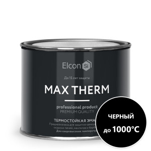 92707327 Эмаль термостойкая Max Therm черная 1000 градусов, 0.4 кг STLM-0536137 ELCON