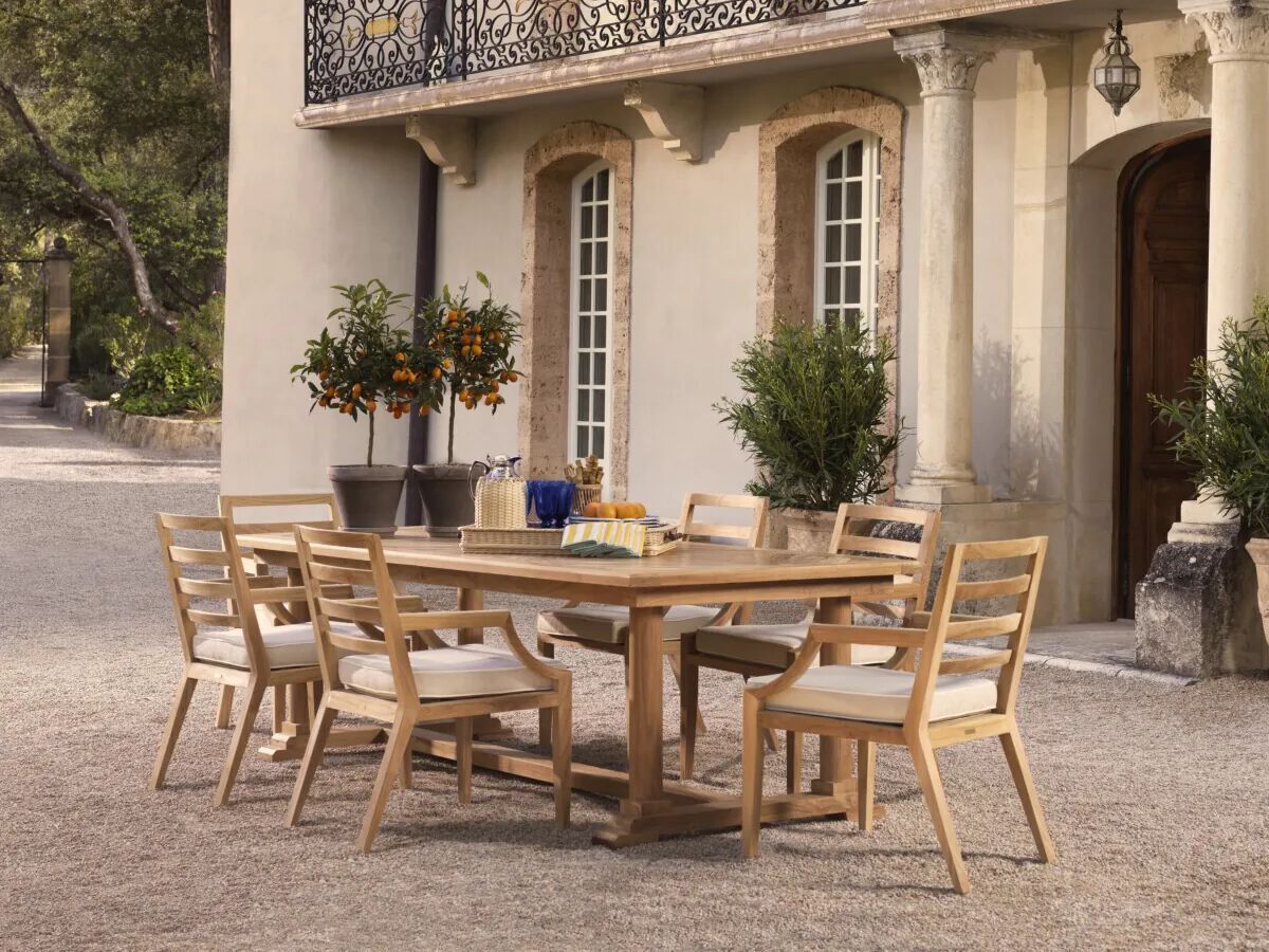 Прямоугольный садовый стол из тикового дерева Eichholtz BELL RIVE ARCH-00021033 - Вид №2