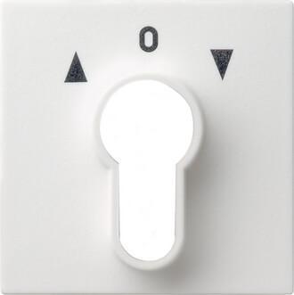 066427 Лицевая панель выключателя с ключом чисто-белый шелковисто-матовый Gira System 55
