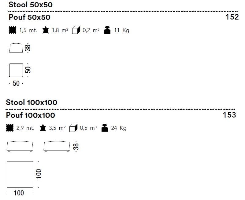 Квадратный съемный пуф из ткани MOROSO Highlands ARCH-00049771 - Вид №4