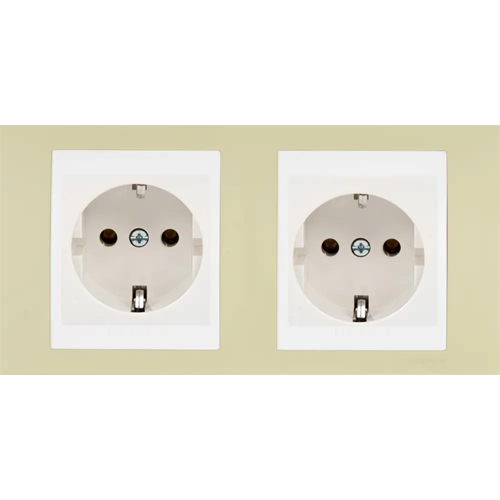 Рамка для розеток и выключателей Systeme Electric Unica 2 поста, цвет зелёное яблоко/бежевый STLM-2097234 - Вид №2