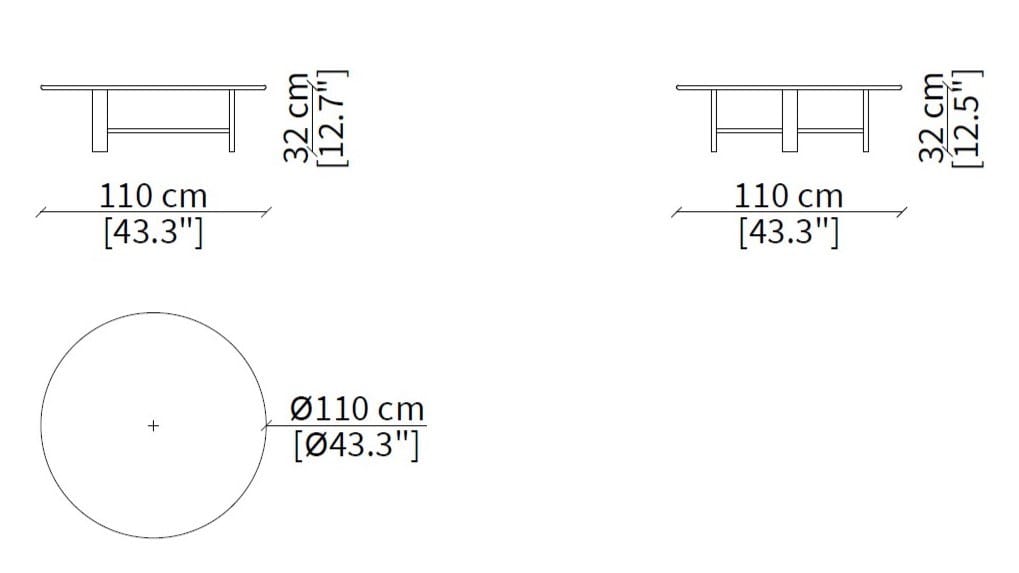 Круглый журнальный столик в seminato Frigerio Mocki ARCH-00050325 - Вид №6