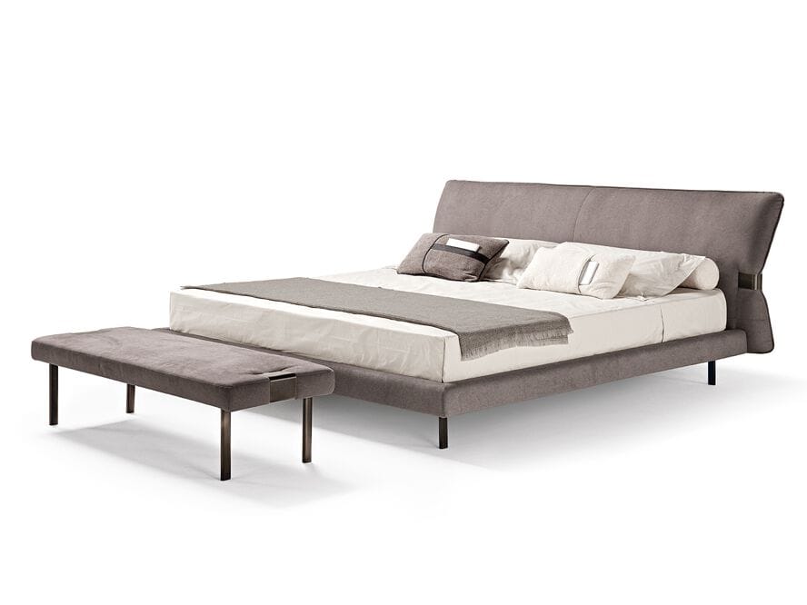 Кожаная двуспальная кровать с мягким изголовьем Max Divani ARCH-00115128 - Вид №3